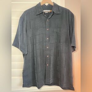 Quiksilver Mens Silver Edition QSD Button Up Island Stitch Shirt Black Large